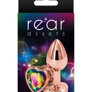 Chromowane Zabawki Analne Rose Gold Heart s Multicolor