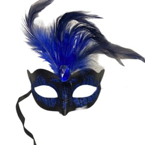 Maska Power Escorts w stylu weneckim niebieska
