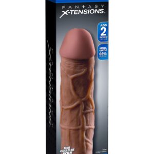 Nakładka na penisa FX Mega 2 Inch Extension Brown skin tone