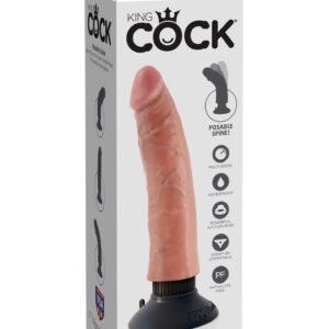 King Cock Vibrating Dildo – Najbardziej Realistyczne Doznania 7''