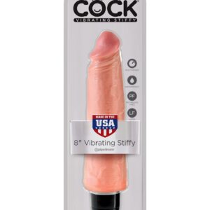 King Cock Vibrating Stiffy – Realistyczna Przyjemność na Najwyższym Poziomie 8''