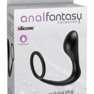 Plug analny Ass-Gasm Cockring Plug Black