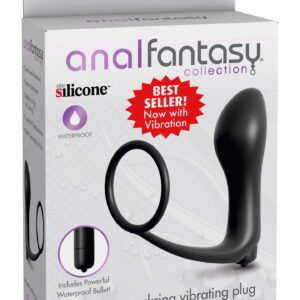 Plug analny Cockring Vibrating Plug Black