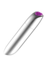 Wibrator Pocisk USB – Rechargeable Powerful Bullet Vibrator (20 Funkcji) – Silver