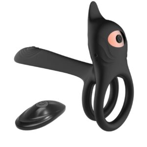 Stymulator - Double vibrating ring - USB 10 Functions / Remote Control