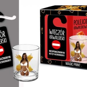 Zestaw szklanka whisky z zawieszką na drzwi