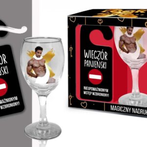 Zestaw kieliszek do wina z zawieszką na drzwi