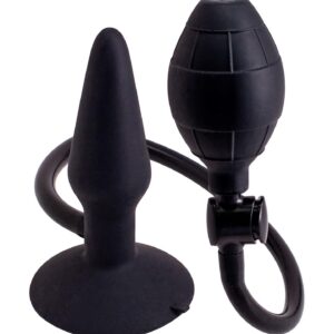 Pompowany Plug Analny Inflatable Butt Plug S Black