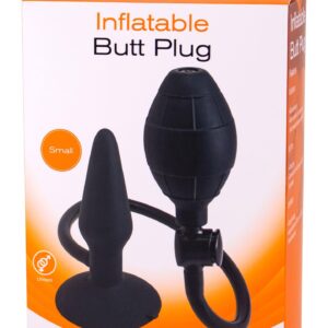 Pompowany Plug Analny Inflatable Butt Plug S Black