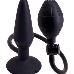 Pompowany Plug Analny Inflatable Butt Plug M Black