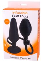 Pompowany Plug Analny Inflatable Butt Plug L Black
