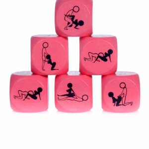 Zabawka-Kostka Miłości 25mm różowa - 1 sztuka