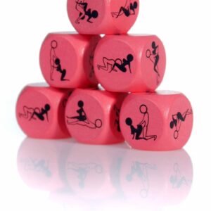 Zabawka-Kostka Miłości 25mm różowa - 1 sztuka