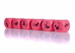 Zabawka-Kostka Miłości 25mm różowa - 1 sztuka