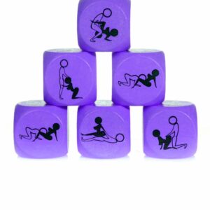 Zabawka-Kostka Miłości 25mm fioletowa - 1 sztuka