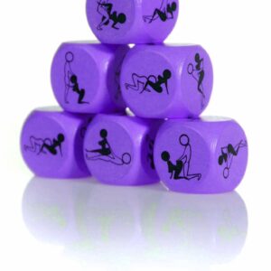 Zabawka-Kostka Miłości 25mm fioletowa - 1 sztuka