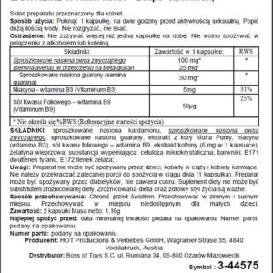 Kapsułki energetyczne libido- eXXtreme 2 szt