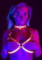 Uprząż TABOOM Glow In The Dark Open Cup S/M