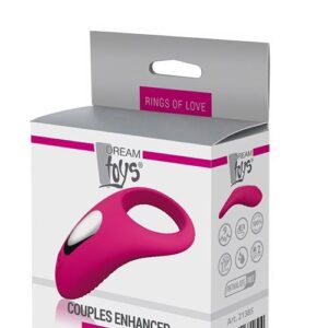 Wibrujący pierścień erekcyjny RINGS OF LOVE COUPLES ENHANCER MAGENTA