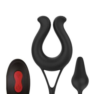 Pierścień wibrujący z plugiem analnym z pilotem