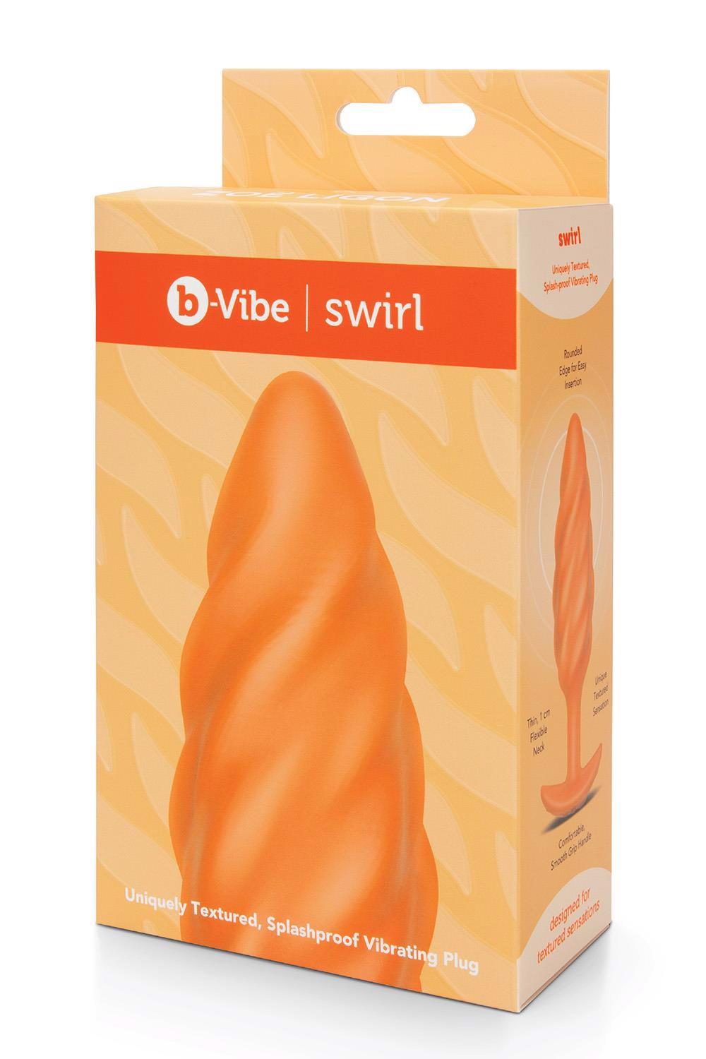 B-VIBE SWIRL TEXTURE PLUG ORANGE B-VIBE SWIRL TEXTURE PLUG ORANGE