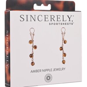 Bursztynowa biżuteria na sutki SINCERELY