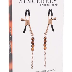 Bursztynowe klamry na sutki SINCELERY