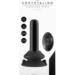 Szklany plug analny Thumby - With Suction Cup and Remote - 10 Speed - Black