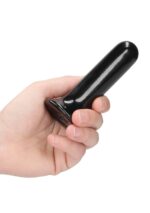Szklany plug analny Thumby - With Suction Cup and Remote - 10 Speed - Black