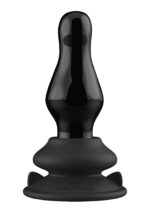 Szklany plug analny Missy - With Suction Cup and Remote - 10 Speed - Black