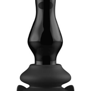 Szklany plug analny Missy - With Suction Cup and Remote - 10 Speed - Black