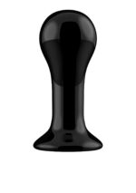 Szklany plug analny Globy - With Suction Cup and Remote - 10 Speed - Black