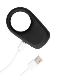 Wibrujący Pierścień na Penisa Cock Ring - Licorice Black