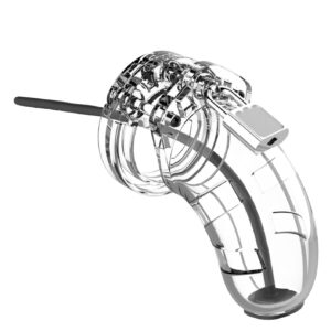 Klatka erekcyjna z dilatorem Man|Cage Model 15 - Chastity - 3.5" transparentna