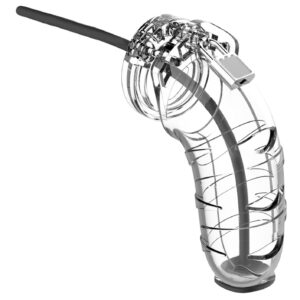 Klatka erekcyjna z dilatorem Man|Cage Model 17 - Chastity - 5.5" Transparentna