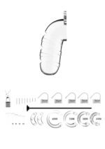 Klatka erekcyjna z dilatorem Man|Cage Model 17 - Chastity - 5.5" Transparentna