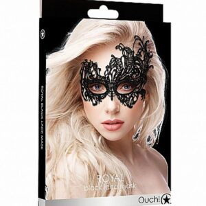 Ręcznie wykonana maska OUCH! Royal Black Lace