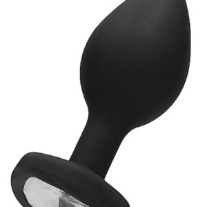 Korek Diamond Heart Butt Plug - Regular - Black