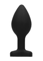 Korek Diamond Heart Butt Plug - Regular - Black