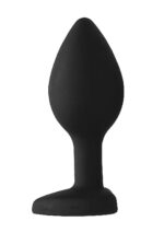 Korek Diamond Heart Butt Plug - Regular - Black