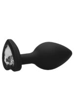 Korek Diamond Heart Butt Plug - Regular - Black