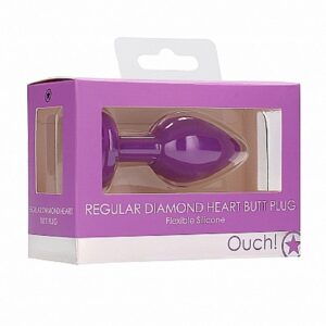 Korek analny Diamond Heart Butt Plug - Regular - Purple