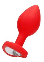 Korek analny Diamond Heart Butt Plug - Regular - Red
