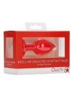 Korek analny Diamond Heart Butt Plug - Regular - Red