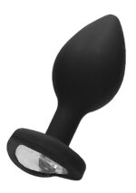Korek analny Diamond Heart Butt Plug - Large - Black