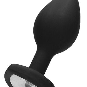 Korek analny Diamond Heart Butt Plug - Large - Black