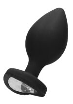 Korek analny Diamond Heart Butt Plug - Extra Large - Black