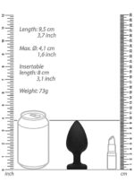 Korek analny Diamond Heart Butt Plug - Extra Large - Black