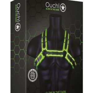 Buckle Bulldog Harness - GitD - Neon Green/Black - S/M
