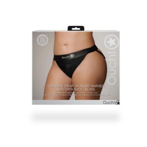 Wibrujące majtki  STRAP-ON z otwartym tyłem  - XL/XXL